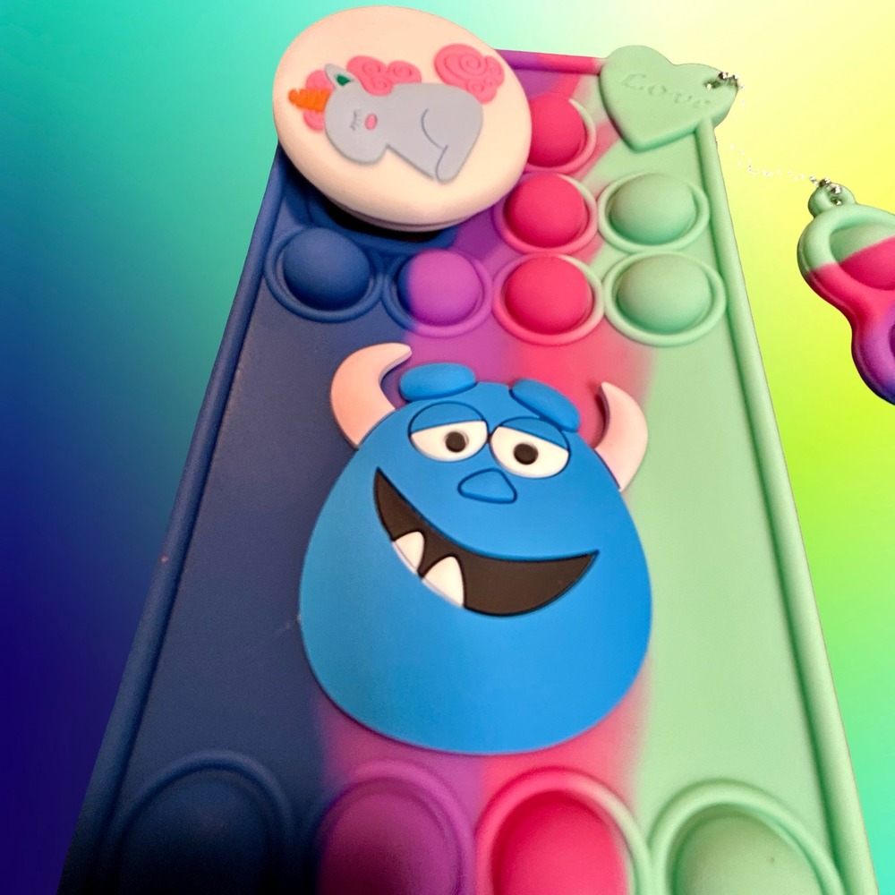 Samsung Galaxy A32 5G Pop It Fidget Case Monsters Inc Sulley Blue